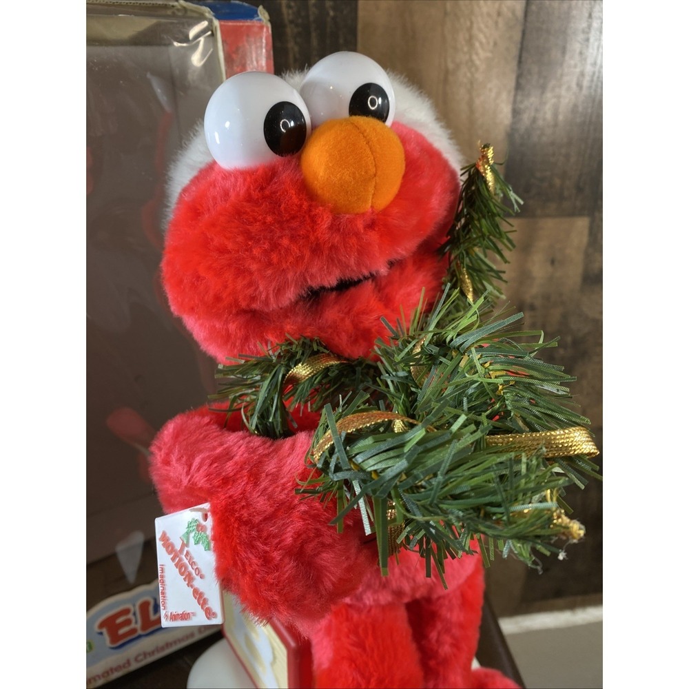 Vintage 1998 Telco Elmo Animated Christmas Figure Plush Sesame Street Jim Henson - Picture 4 of 17